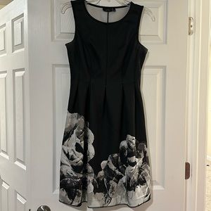 Black dress with gray design